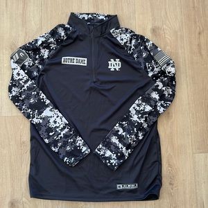 Men’s Notre Dame Black Camo 1/4 Zip